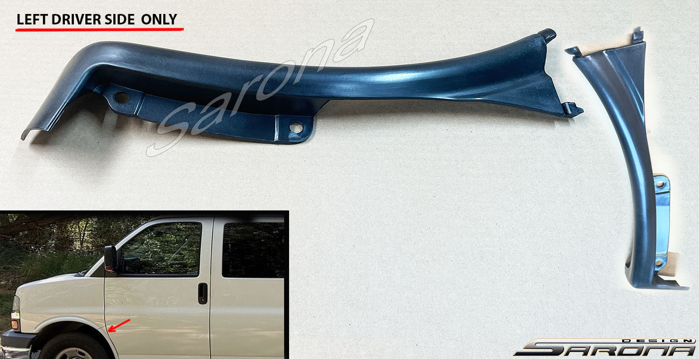 Custom Chevy Express Van  All Styles Fender Flares (2003 - 2027) - $69.00 (Part #CH-004-FF)